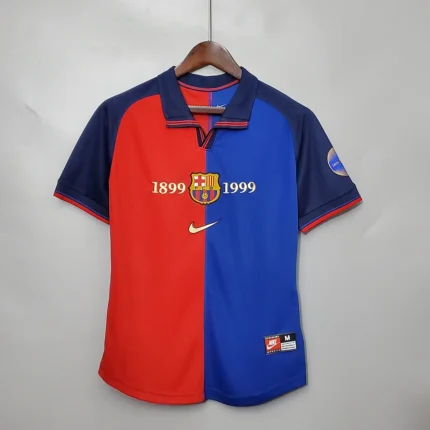 Barcelona Home Retro 100th Anniversary-1999-2000 Jersey