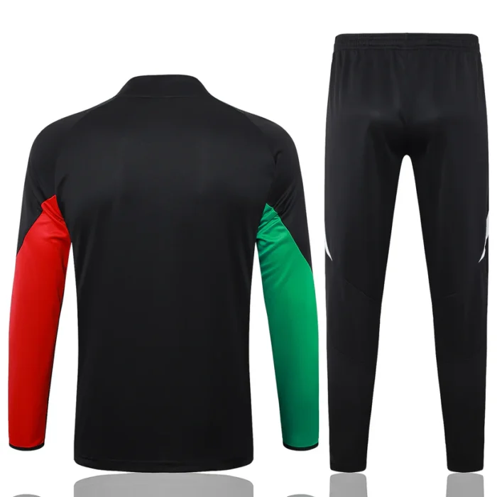 2024 25ArsenalBlack Green RedHalfzipTracksuitset2