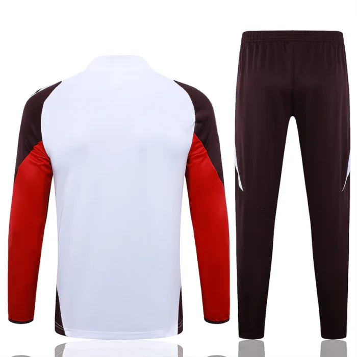 24 25BayernMunichWhiteHalfzipTracksuitset2