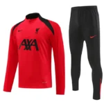 Liverpool 2024-25 Red and Black Half-Zip Training suit