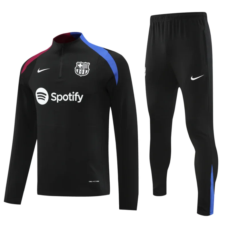 Barcelona 2024-25 Black Half-zip Training suit