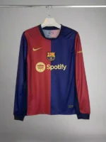 Barcelona home long sleeve fan version jersey 24-25