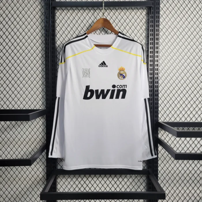 Real Madrid Home Long Sleeve Retro Jersey 09-10