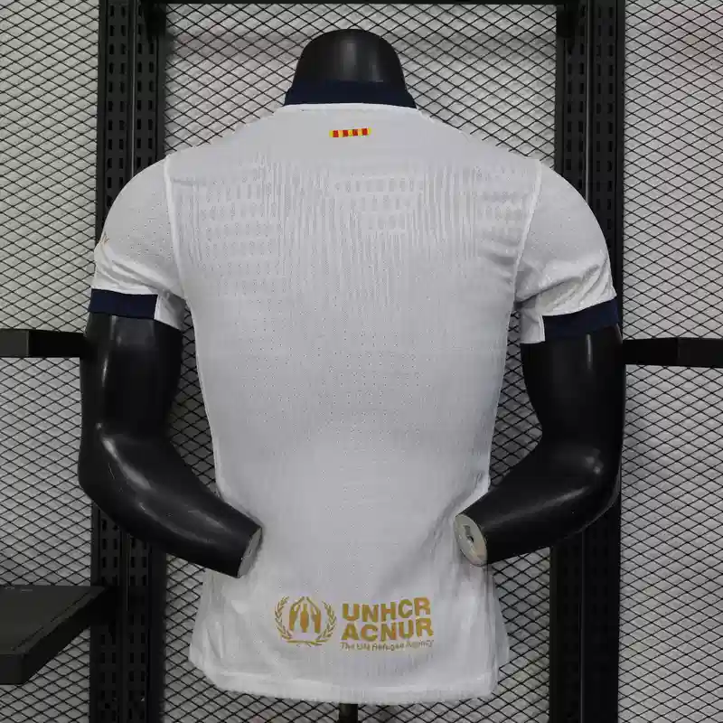 24-25-Player-FC-Barcelona-球员巴萨特别版白-7 FC Barcelona White X CJ Soccer Jersey - Image 5