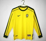 Brazil Home Retro Long Sleeve Jersey 1998