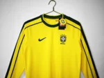Brazil Home Retro Long Sleeve Jersey 1998 - Image 2