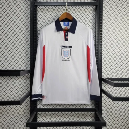 England Home Retro 1998 Full Sleeves Jersey