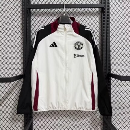 Buy Manchester United white and black Windbreaker 2025-26