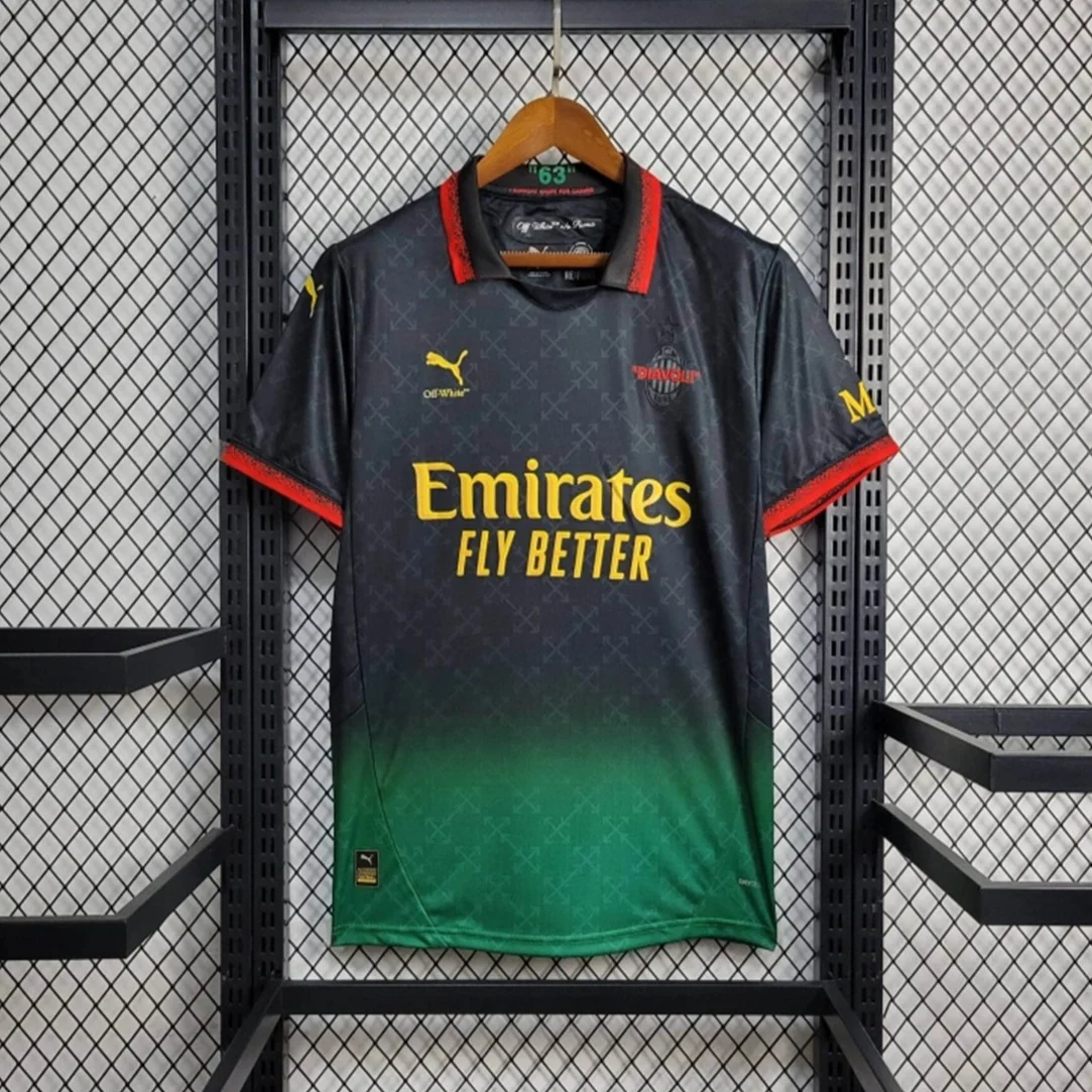 AC Milan x Off-White Fourth Jersey (Black-Green) AC Milan x Off-White Fourth Jersey (Black-Green)