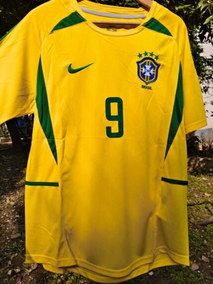 Buy Brazil home 2009 retro jersey ronaldo 9 (Clearance Sale)