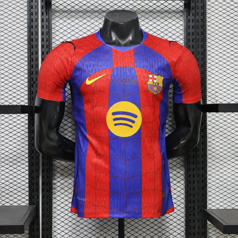 Barcelona Spider Man Edition Player version jersey 26-27
