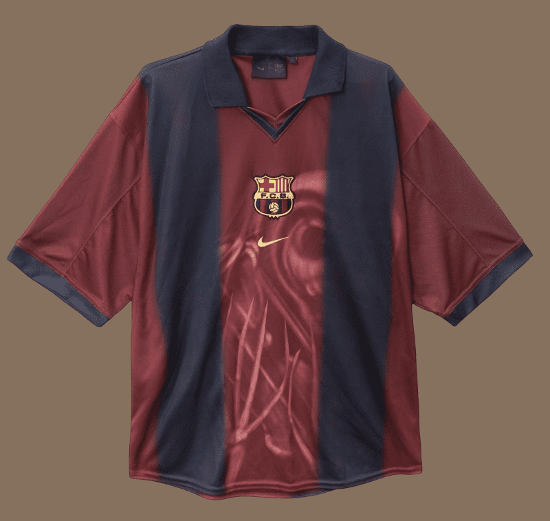 Authentic CJ x FC Barcelona Retro 2000/01 Home Skeleton Jersey