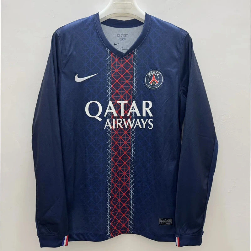 PSG Home Long Sleeve Fans Version Jersey 2025/26 PSG Home Long Sleeve Fans Version Jersey 2025/26